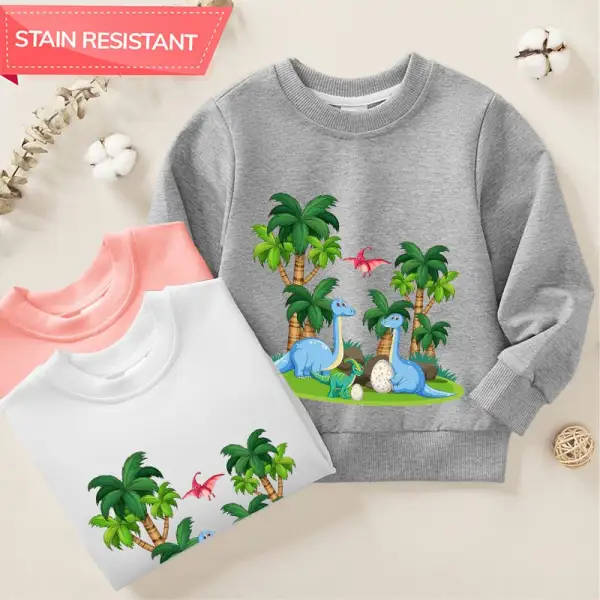 【12M-9Y】Unisex Cotton Stain Resistant Cartoon Print Long Sleeve Sweatshirt - Popopieshop.com 