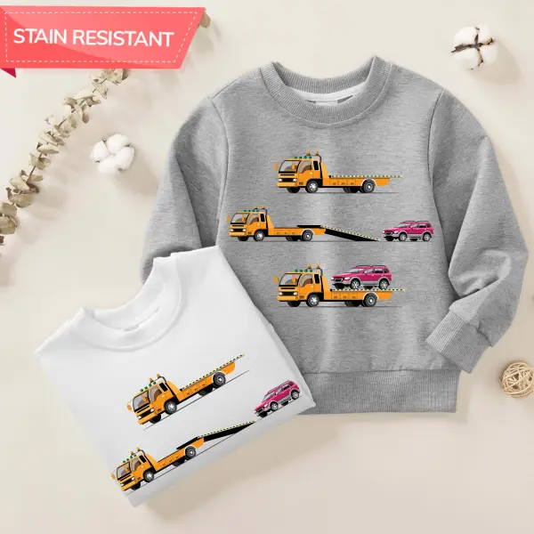 【12M-9Y】Boys Cotton Stain Resistant Car Print Long Sleeve Sweatshirt - Popopieshop.com 