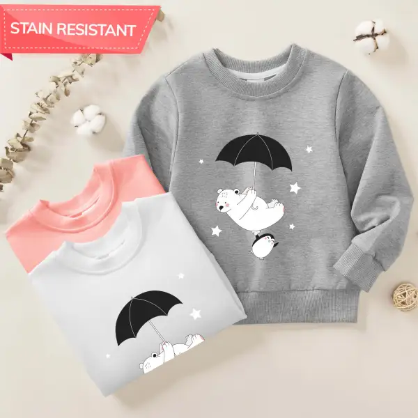 【12M-9Y】Unisex Cotton Stain Resistant Cartoon Bear Print Long Sleeve Sweatshirt - Popopieshop.com 