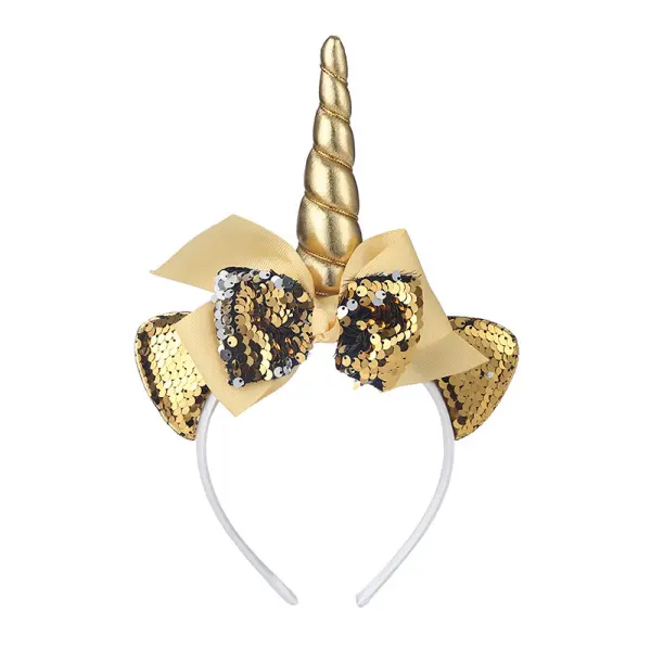 Girls Sweet Sequin Bow Unicorn Headband Only $4.99 - Popopieshop.com 