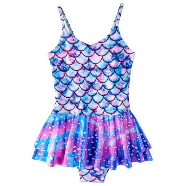【2Y-11Y】Girl Mermaid One-piece Swimsuit - Popopieshop.com 