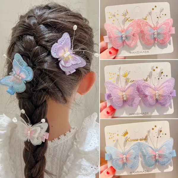 2-pack Girl Butterfly Hair Accessories - Popopieshop.com 