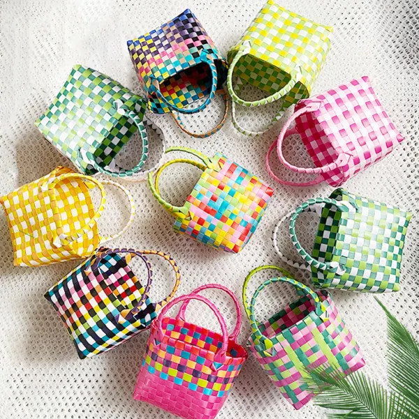 Girls Cute Colorful Woven Bags - Popopieshop.com 
