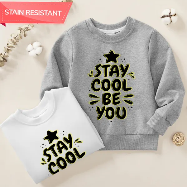 【12M-9Y】Kids Casual Letter Print Cotton Stain Resistant Long Sleeve Sweatshirt - 7197 - Popopieshop.com 