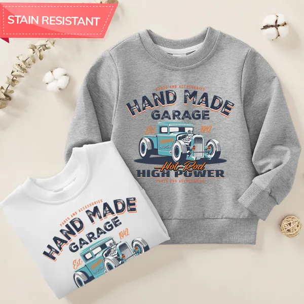 【12M-9Y】Boy Cotton Stain Resistant Car Print Long Sleeve Sweatshirt - Popopieshop.com 