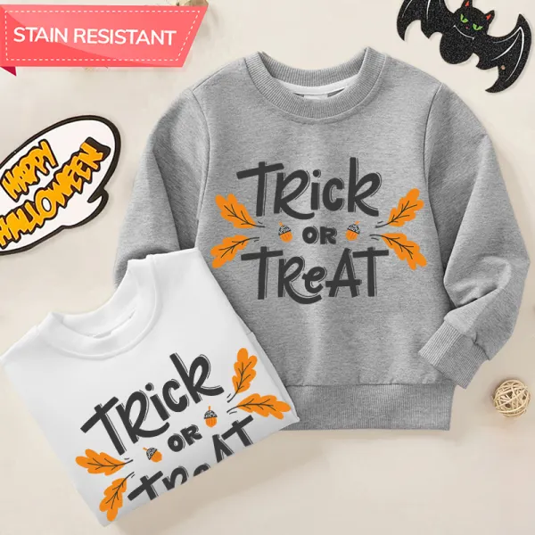 【12M-9Y】Unisex Kids Cotton Stain Resistant Halloween Print Long Sleeve Sweatshirt - 7211 - Popopieshop.com 