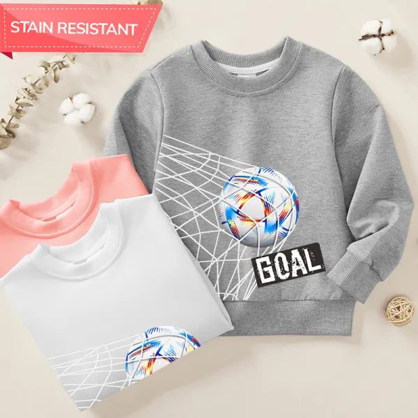 【12M-9Y】Boys World Cup Football Print Cotton Stain Resistant Long Sleeve Sweatshirt - Popopieshop.com 