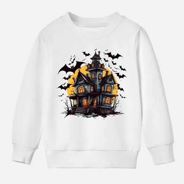【12M-9Y】Unisex Kids Cotton Stain Resistant Halloween Print Long Sleeve Sweatshirt Only $20.99 - Popopieshop.com 