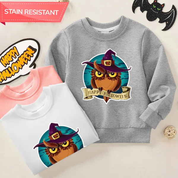 【12M-9Y】Unisex Kids Cotton Stain Resistant Halloween Print Long Sleeve Sweatshirt - Popopieshop.com 