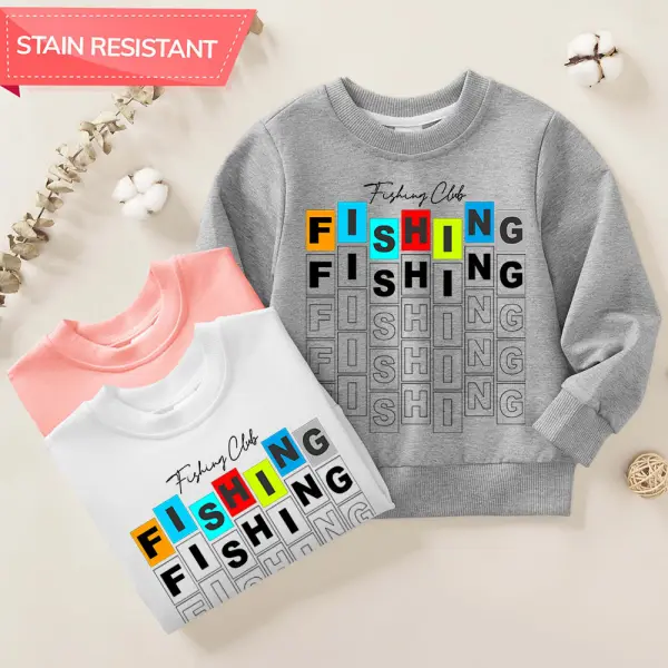 【12M-9Y】Boys Cotton Stain Resistant Letter Print Long Sleeve Sweatshirt - Popopieshop.com 