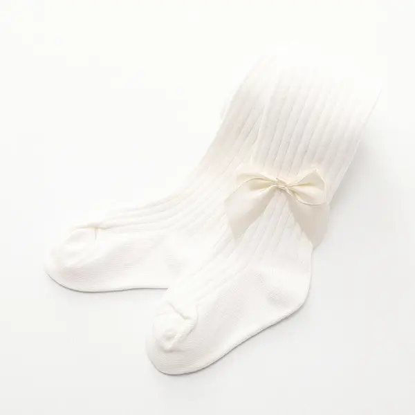 【6M-10Y】Girls Bowknot Pantyhose - Popopieshop.com 