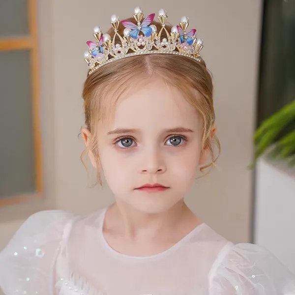 Girls Elegant Acrylic Diamond Crown Headband - Popopieshop.com 