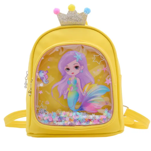 Girls Cute Mermaid Pattern Bags See-through School Bags - Popopieshop.com 