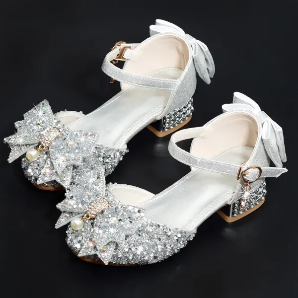 Girls Sequin Bow Princess Shoes - Popopieshop.com 