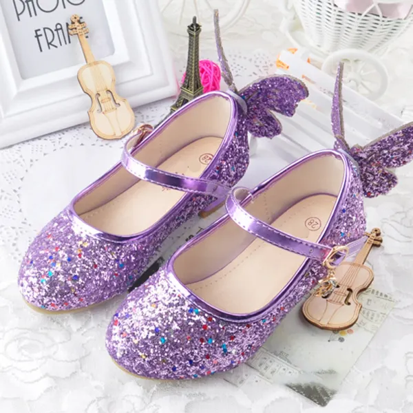 Girls Sequin Butterfly Princess Shoes - Popopieshop.com 