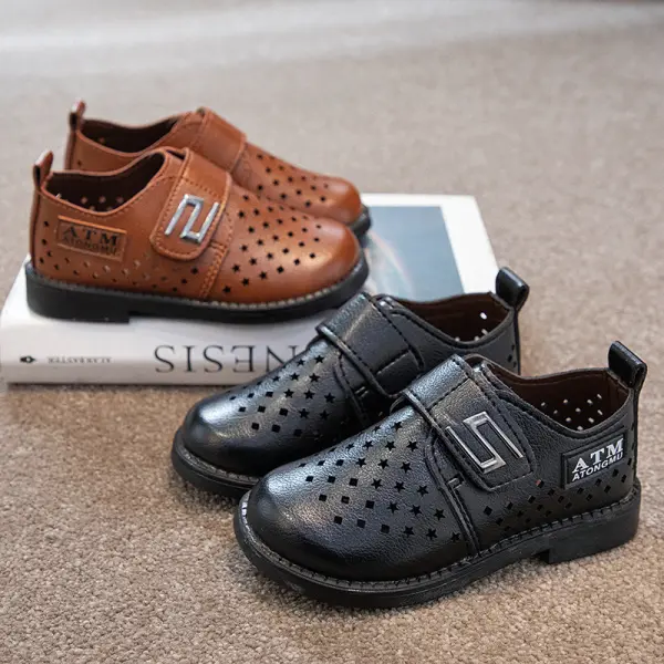 Boys Star Hollow Leather Shoes - Popopieshop.com 