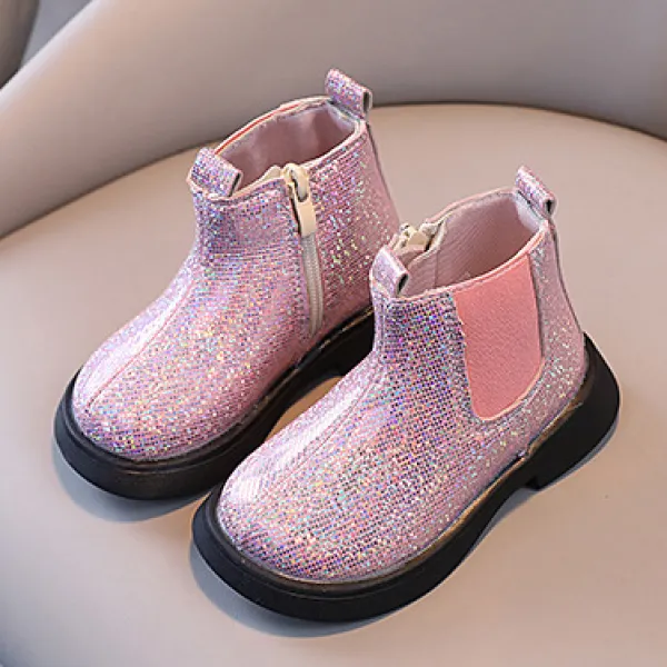 Girls Fashionable Shiny PU Boots - Popopieshop.com 