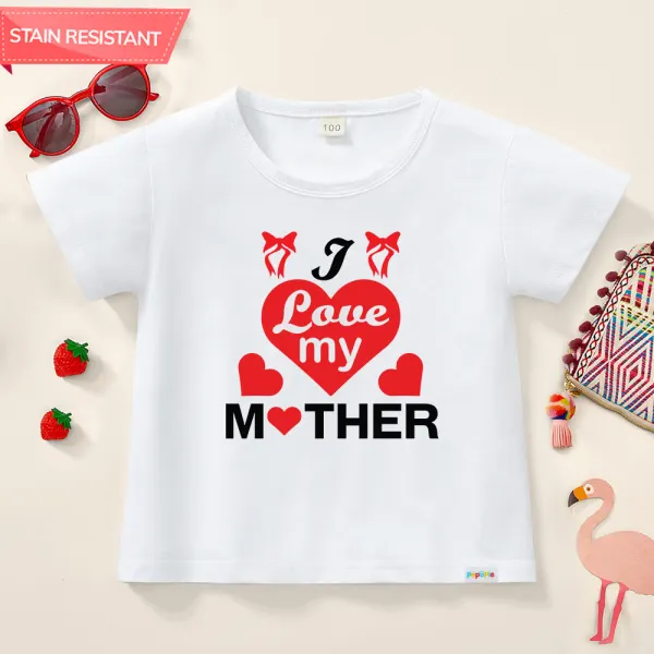 【12M-9Y】Kids Letter Print Cotton Stain Resistant Short Sleeve T-shirt Only $11.99 - Popopieshop.com 