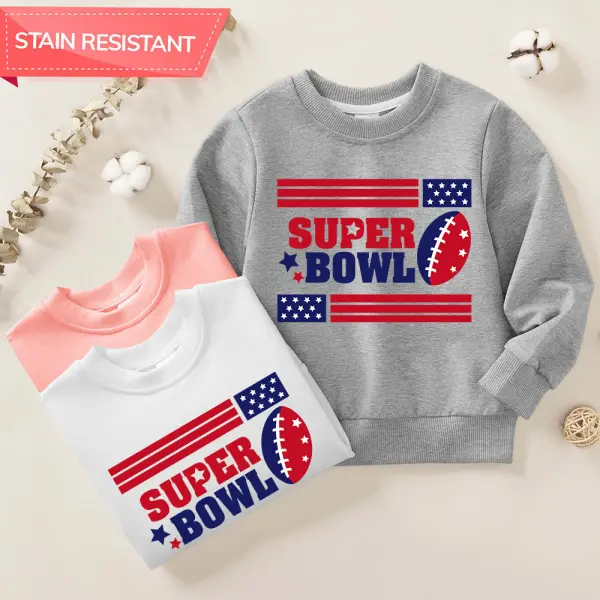 【12M-9Y】Boys Cotton Stain Resistant Super Bowl Football Print Long Sleeve Sweatshirt - Popopieshop.com 