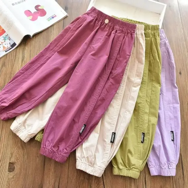 【3Y-12Y】Girl Casual Fashion Loose Sweatpants - Popopieshop.com 