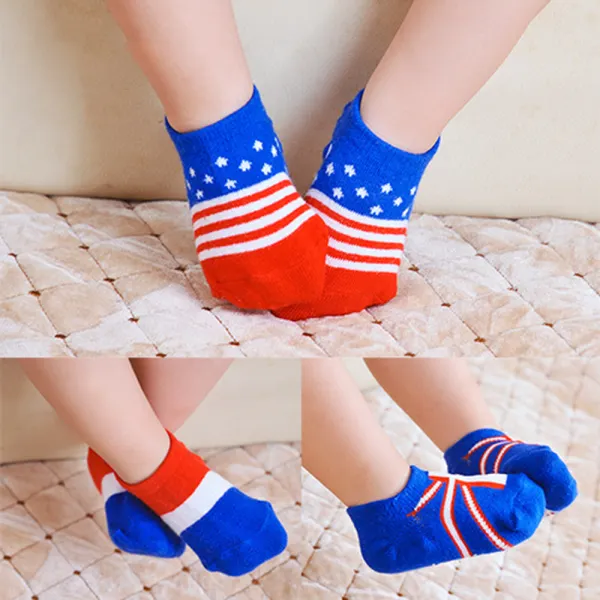 Baby Flag Pattern Cotton Socks - Popopieshop.com 