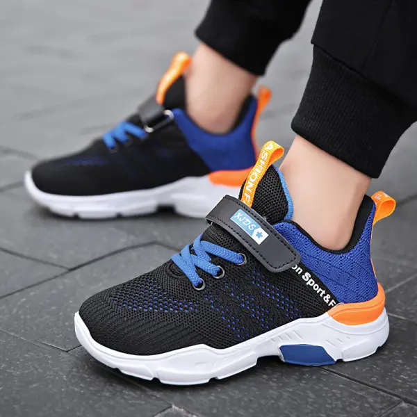 Boy Casual Sports Mesh Breathable Soft Sole Colorblock Sneakers - Popopieshop.com 