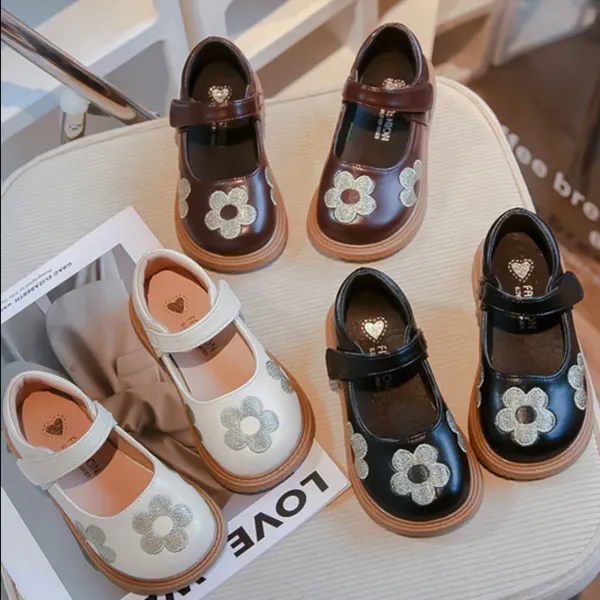 Girls Casual Sweet Flower Embroidered Princess Shoes - 34584 - Popopieshop.com 