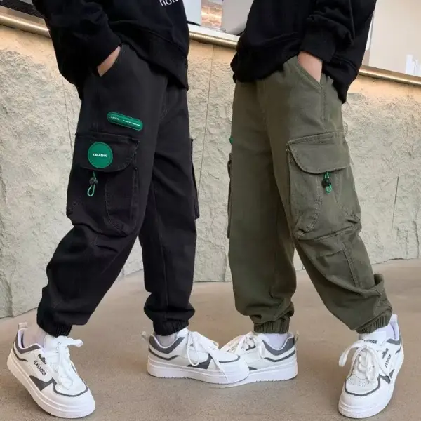 【4Y-15Y】Boy Casual Fashion Loose Cargo Pants - Popopieshop.com 