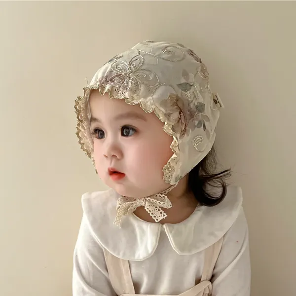 Baby Girl Cute Flower Embroidered Hat - Popopieshop.com 