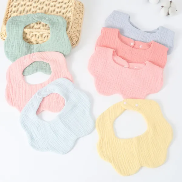 Unisex Baby Cotton Multicolor Bib - Popopieshop.com 