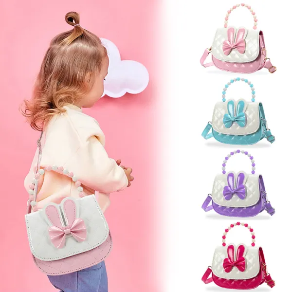 Girls Cute Bow Bunny PU Bag - Popopieshop.com 