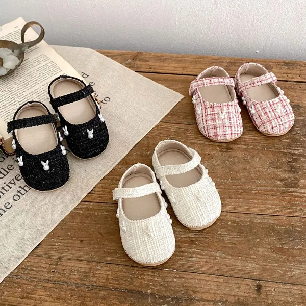 Baby Girl Sweet Rabbit Decorate Non-slip Wear-resistant Soft-soled Lace Shoes - Popopieshop.com 