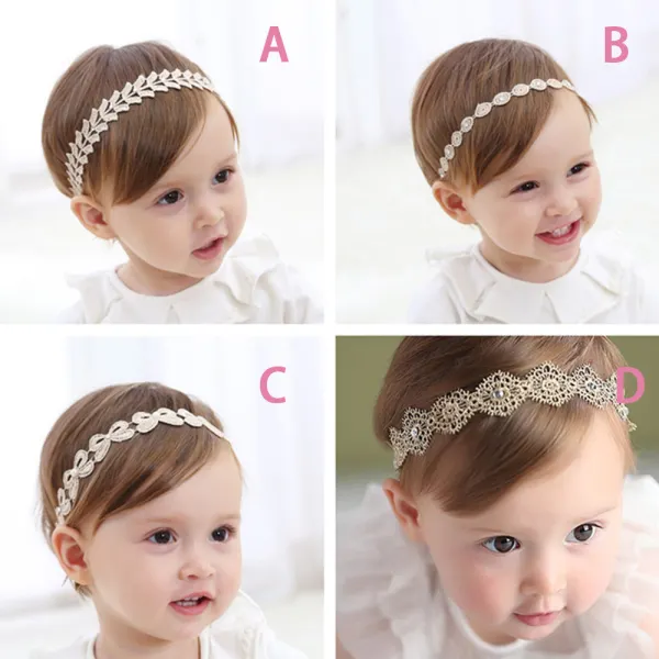 Baby Girl Gold Lace Hair Accessories - Popopieshop.com 
