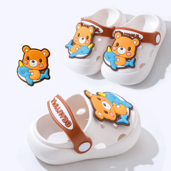 Boys Bear Pattern Slippers - Popopieshop.com 