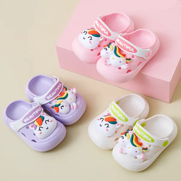 Girls Unicorn Pattern Slippers - Popopieshop.com 
