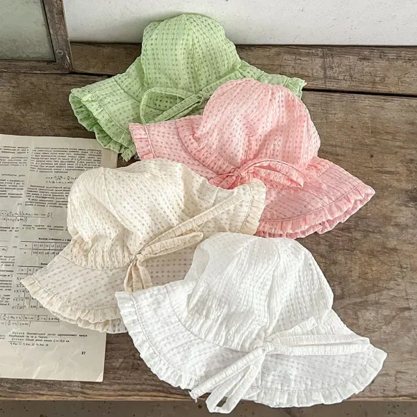 【0Y-3Y】Baby Girl Solid Color Fisherman's Hat - Popopieshop.com 