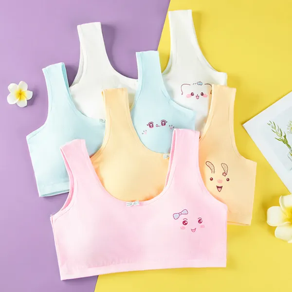 【7Y-10Y】Girls Cotton Breathable Development Wide Shoulder Underwear - Popopieshop.com 