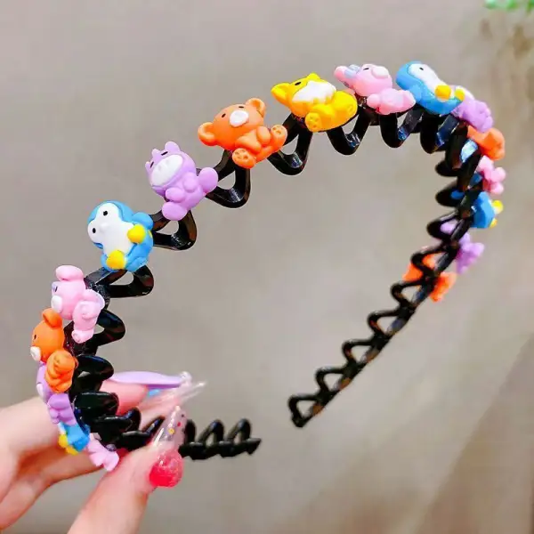 Girls Cute Cartoon Multicolor Anti-Slip Hairband - Popopieshop.com 