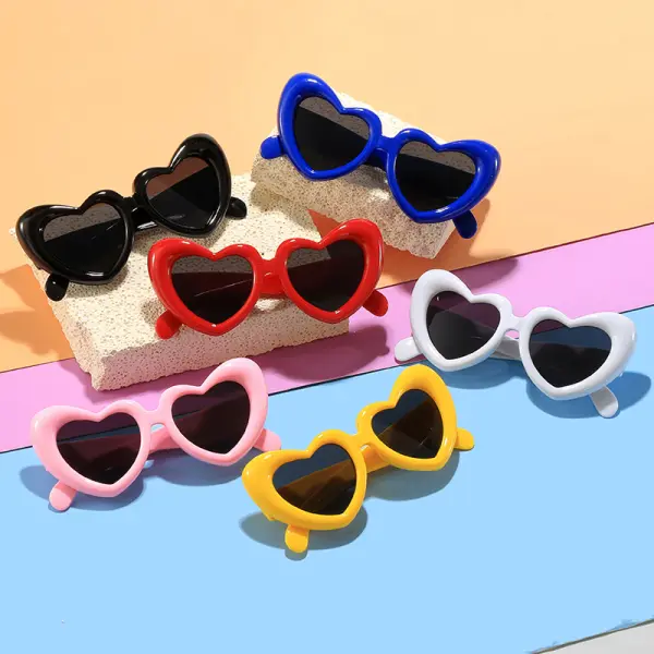 Kids Stylish Heart Shaped Sunglasses - Popopieshop.com 