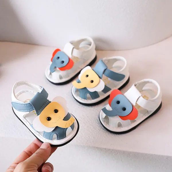 Baby Boys Cute Elephant Shape PU Sandals - Popopieshop.com 