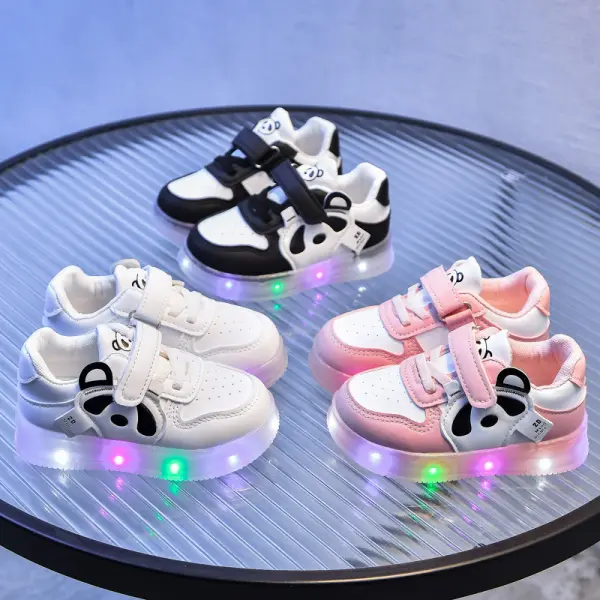 Unisex Kids Panda LED Light Sneakers - Popopieshop.com 