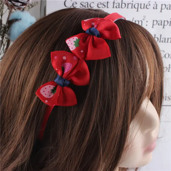 Girl Sweet Double Bowknot Multicolor Headband - Popopieshop.com 