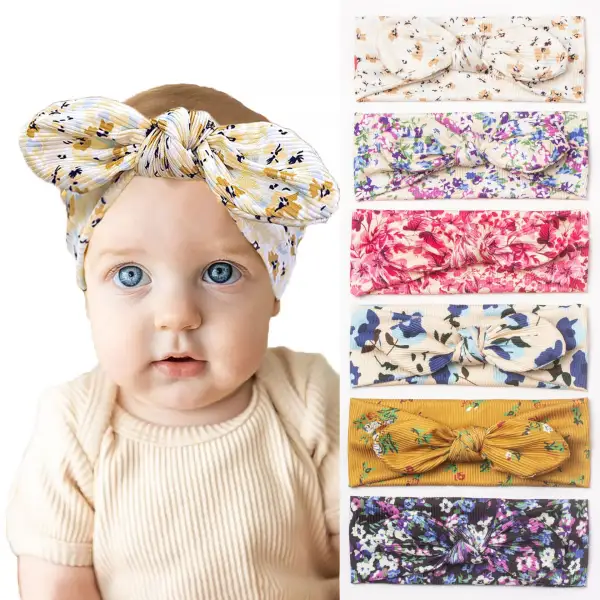 Baby Girl Cute Floral Knotted Keadband - Popopieshop.com 