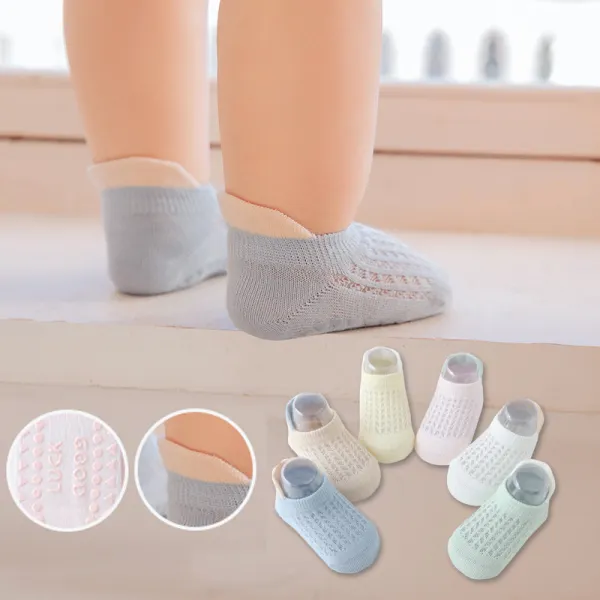 【0M-3Y】Unisex Baby Multicolor Non-Slip Cotton Socks - Popopieshop.com 