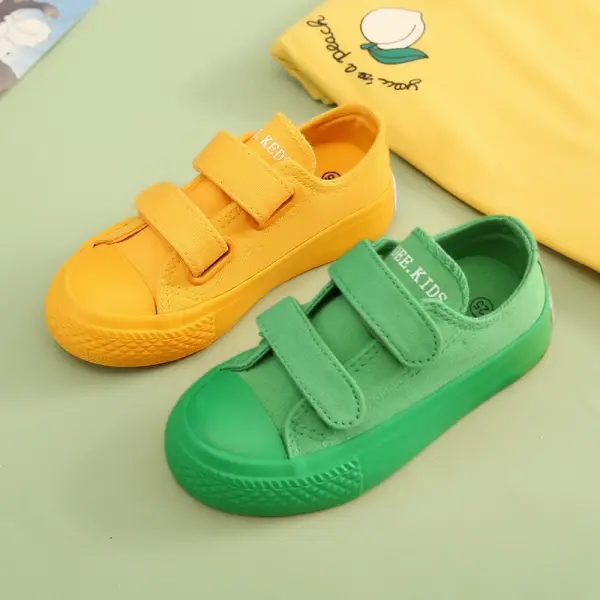 Unisex Kids Two Color Canvas Shoes - Popopieshop.com 