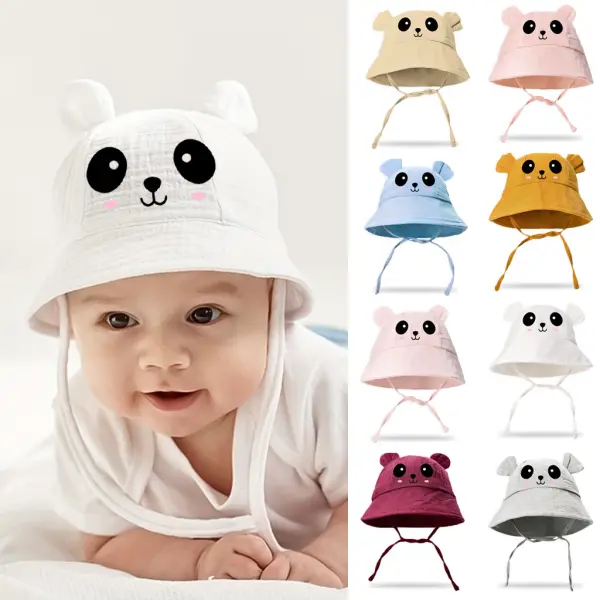 Unisex Baby Multicolor Panda Print Hat - Popopieshop.com 