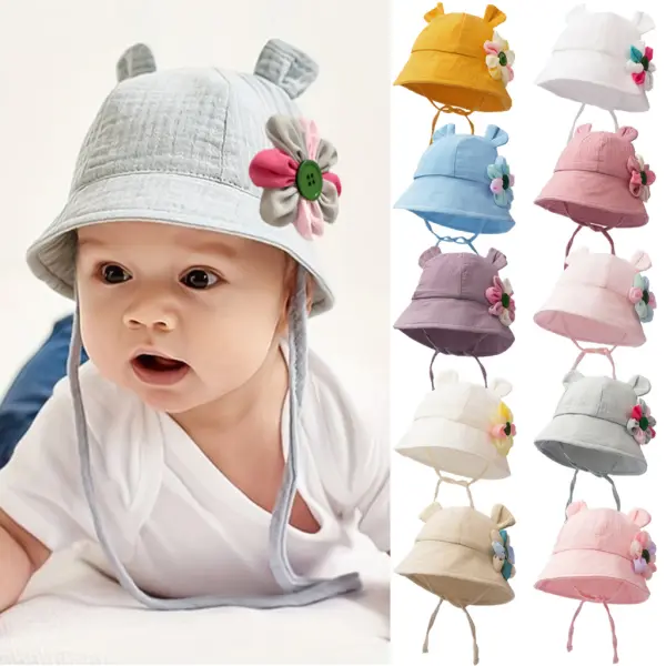 Baby Girl Multicolor Applique Hat - Popopieshop.com 