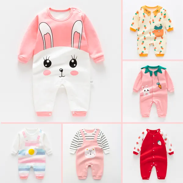 【3M-3Y】Unisex Baby Cute Cartoon Print Romper - Popopieshop.com 