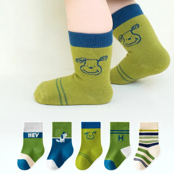Baby Cute Cotton Cartoon Print High Elastic Socks - Popopieshop.com 