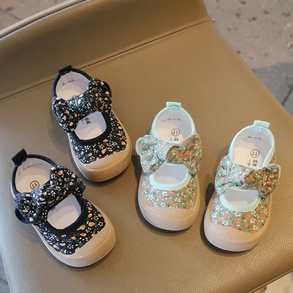 Baby Girl Casual Floral Bowknot Soft Sole Non-slip Toddler - Popopieshop.com 